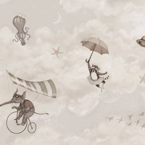 Fototapet, In the Clouds, Beige, Rebel Walls - Img 2