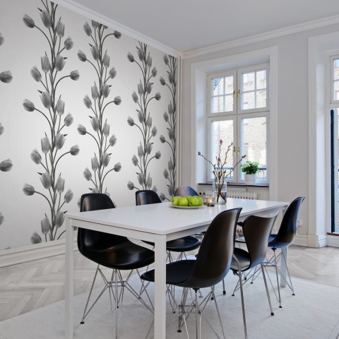 Fototapet, La Vie En Tulipe, White, Rebel Walls - Img 4
