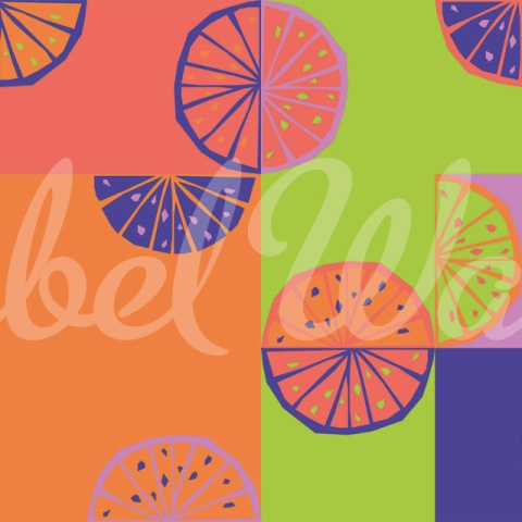 Fototapet, Lemon Slices, Neon, Rebel Walls - Img 2