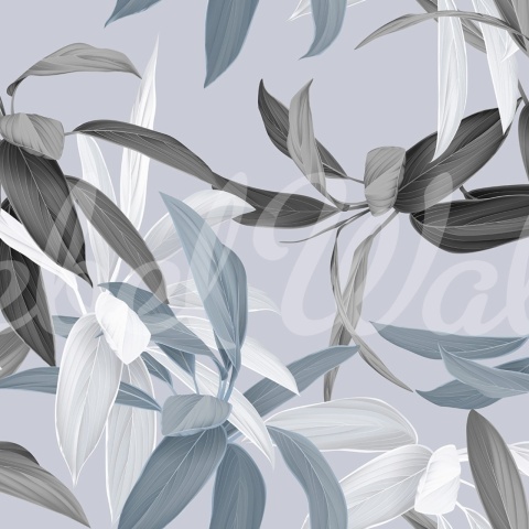 Fototapet, Lily Garden, Blue, Rebel Walls - Img 2