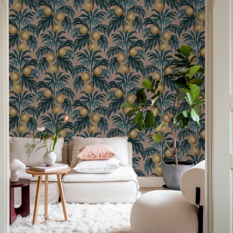 Fototapet, Lush Lemons, Pink, Rebel Walls