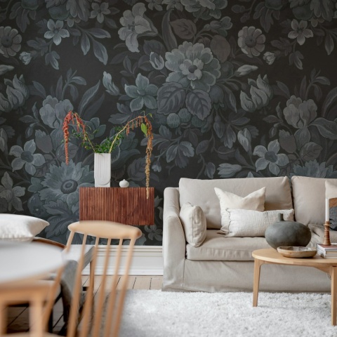 Fototapet, Majestic Vintage Garden, Dark Blue, Rebel Walls