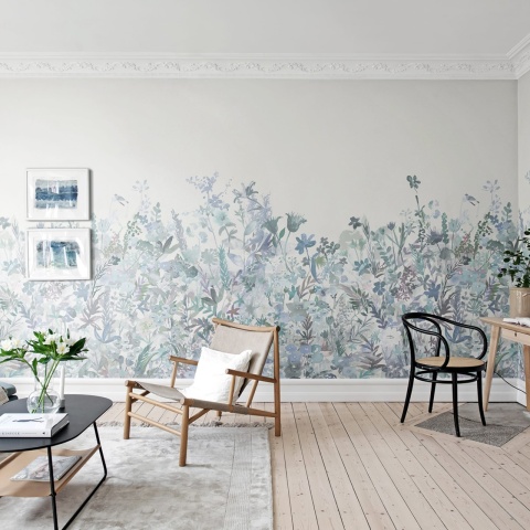 Fototapet, May Meadow, Soft Blue, Rebel Walls