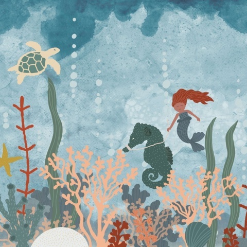 Fototapet, Mermaid World, Blue, Rebel Walls - Img 2