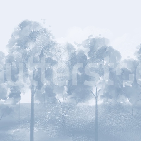 Fototapet, Misty Grove, Blue, Rebel Walls - Img 2