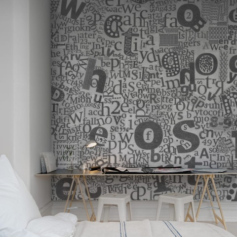 Fototapet, Newspaper Letters, Rebel Walls - Img 3
