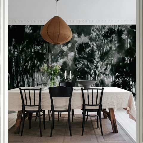 Fototapet, Painted Forest, Black, Rebel Walls - Img 3