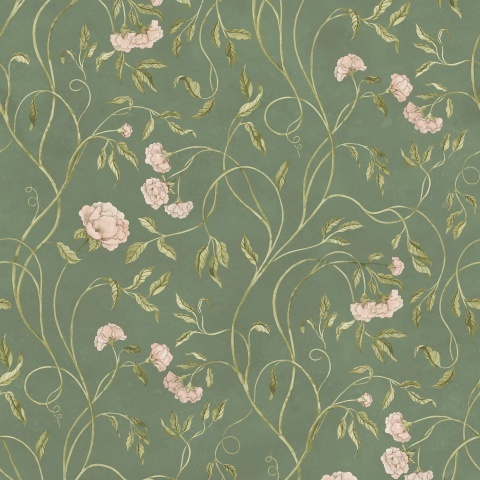 Fototapet, Peony Bloom, Green, Rebel Walls - Img 2