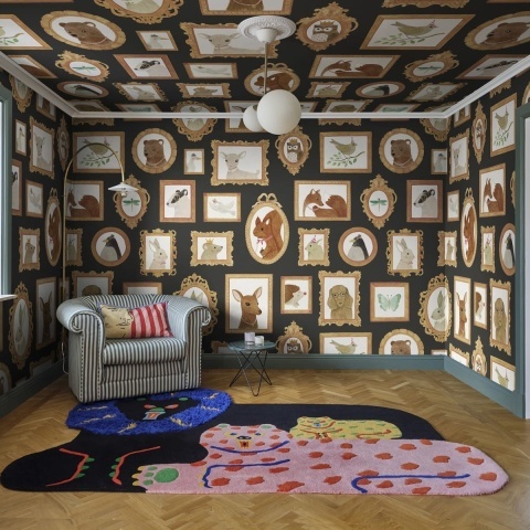 Fototapet, Pet Frames, Black, Rebel Walls