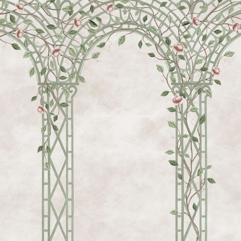 Fototapet, Poetic Trellis, Green, Rebel Walls - Img 2