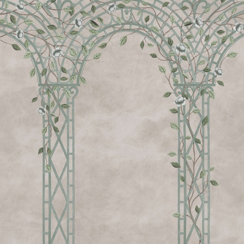 Fototapet, Poetic Trellis, Light Blue, Rebel Walls - Img 2