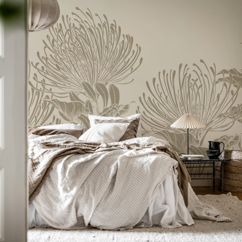 Fototapet, Protea Bloom, Soft Gray, Rebel Walls - Img 3