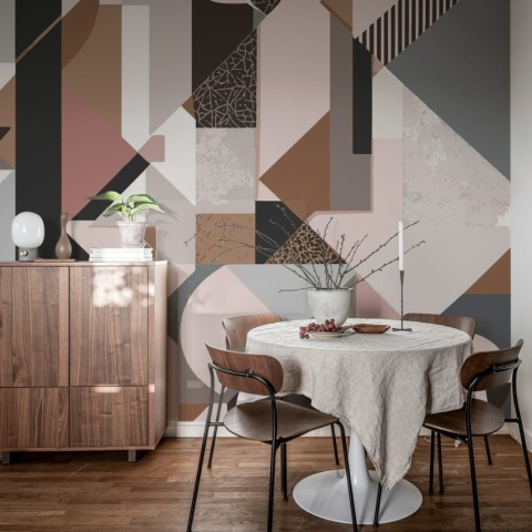 Fototapet, Retro Shapes, Pastel, Rebel Walls
