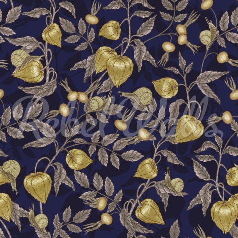 Fototapet, Rose Hip Garden, Blue, Rebel Walls - Img 2