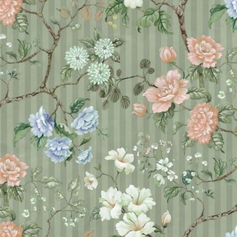 Fototapet, Rose Stripe, Green, Rebel Walls - Img 2
