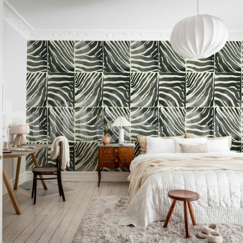 Fototapet, Savanna Stripe, Black &amp; White, Rebel Walls - Img 3