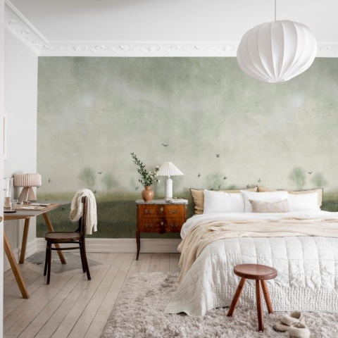 Fototapet, Scandinavian Landscape, Light Green, Rebel Walls - Img 3