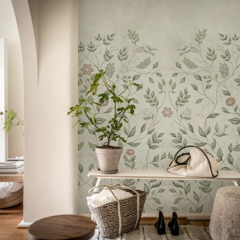 Fototapet, Serene Garden, Beige, Rebel Walls