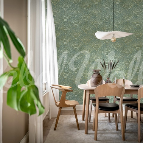 Fototapet, Shimmer Fan, Green, Rebel Walls - Img 3