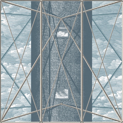 Fototapet, Skyrise, Lightblue, Rebel Walls - Img 6