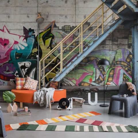 Fototapet, Stairway Graffiti, Rebel Walls