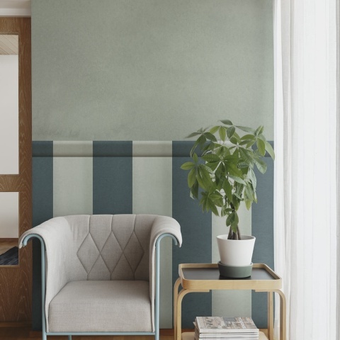 Fototapet, Striped Panel, Green, Rebel Walls - Img 3
