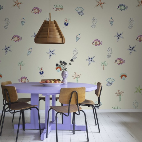 Fototapet, Summer Lo-Fi, Beige, Rebel Walls - Img 4
