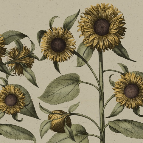 Fototapet, Sunflower, Yellow, Rebel Walls - Img 2