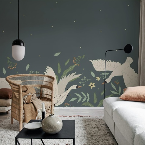 Fototapet, Swan Bloom, Spring, Rebel Walls - Img 3