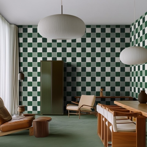 Fototapet, Tile, Green, Rebel Walls