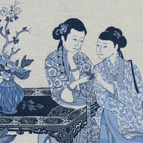 Fototapet, Toile Conversation, Blue, Rebel Walls - Img 4