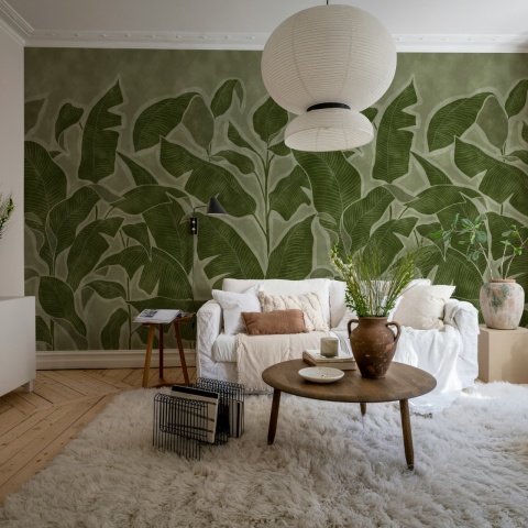 Fototapet, Tropical Breeze, Green, Rebel Walls