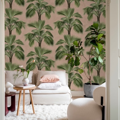 Fototapet, Tropical Rhythm, Pink, Rebel Walls