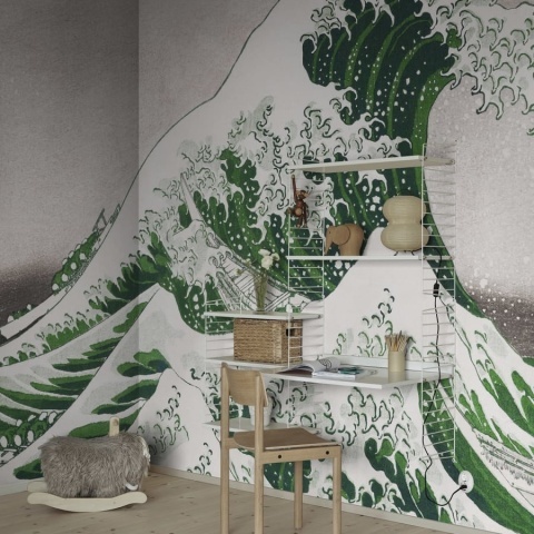 Fototapet, Under the Wave off Kanagawa, Green, Rebel Walls - Img 3