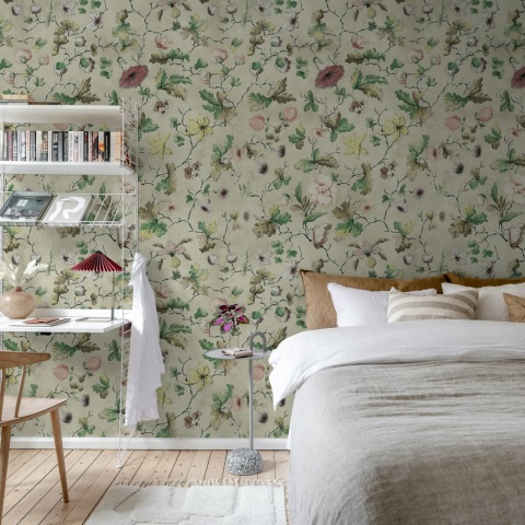 Fototapet, Verdant Bloom, Beige, Rebel Walls