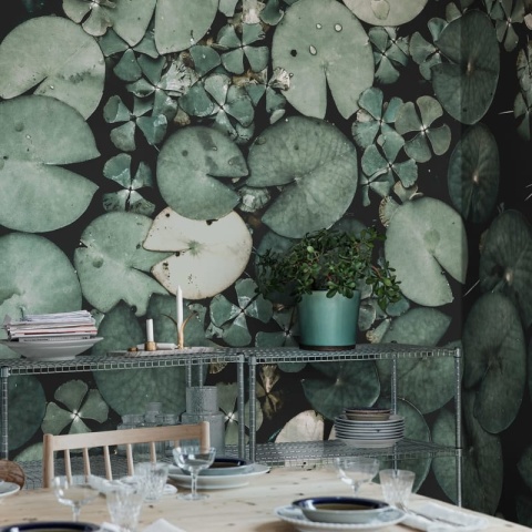 Fototapet, Water Lilies, Green, Rebel Walls - Img 3