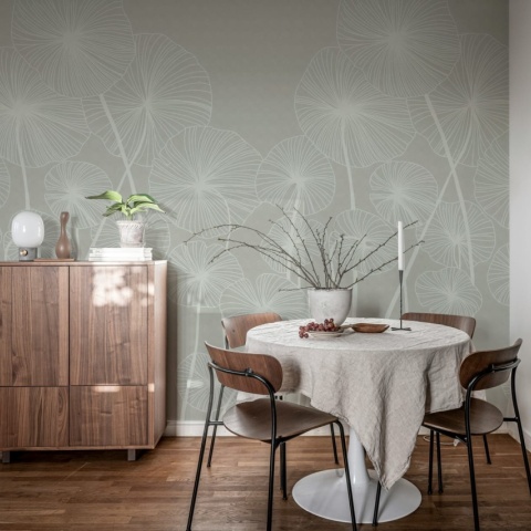 Fototapet, Waterlily Forest, Beige, Rebel Walls - Img 3