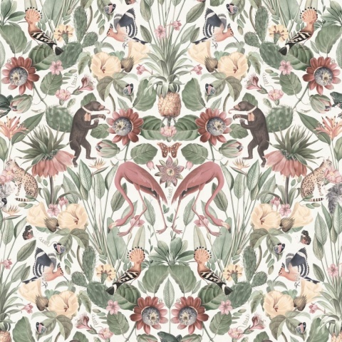 Fototapet, Whimsical Jungle, Pastel, Rebel Walls - Img 5