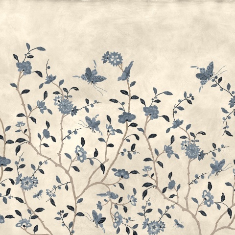 Fototapet, Whispering Petals, Blue, Rebel Walls - Img 2