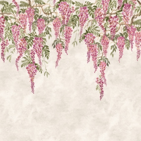 Fototapet, Whispers Wisteria, Pink, Rebel Walls - Img 2