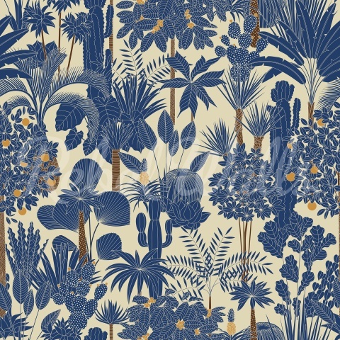 Fototapet, Wild Tropics, Blue, Rebel Walls - Img 2