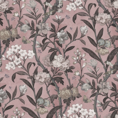 Fototapet, Winding Bloom, Pink, Rebel Walls - Img 2