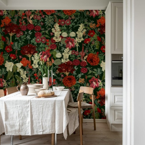 Fototapet, Wintergarden, Red, Rebel Walls
