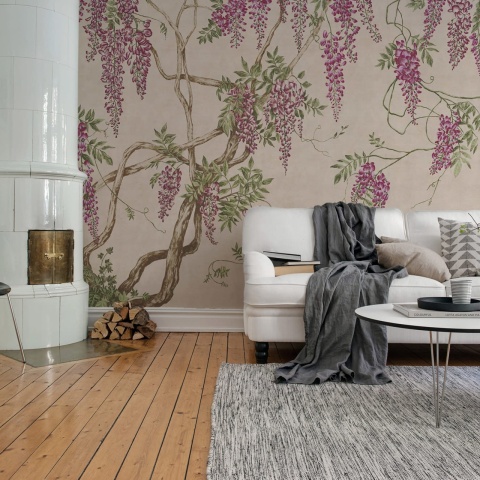 Fototapet, Wisteria Tree, Dusty Pink, Rebel Walls - Img 3
