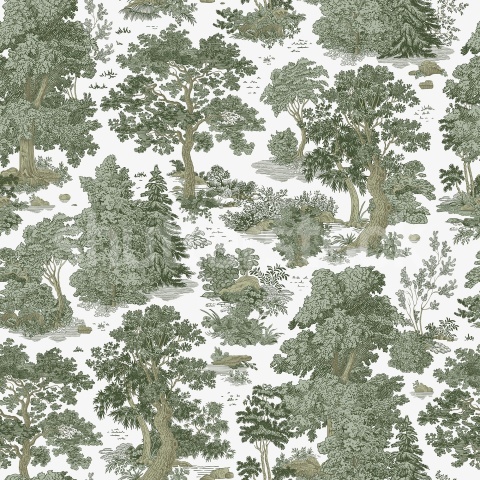 Fototapet, Woodland Toile, Green, Rebel Walls - Img 2