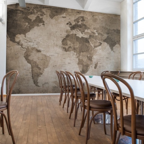 Fototapet, World Map, Brown, Rebel Walls - Img 3