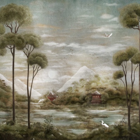 Fototapet Xi Hu Lake, Silver, Coordonne - Img 2