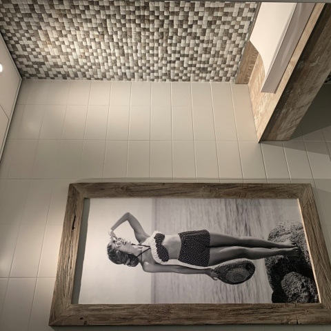 Panou decorativ 3D, Coconut, Honai Mosaic White&amp;Brown, 6 placi 42x42cm, 1.05 mp - Img 9