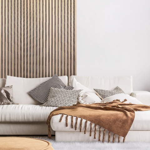 Panou riflaj decorativ 3D Milo, Oak Sonoma, 11.6x1.2x270 cm - Img 2
