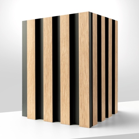 Panou riflaj decorativ 3D Vasco, Oak Gold, 11.7x2.1x270 cm - Img 4
